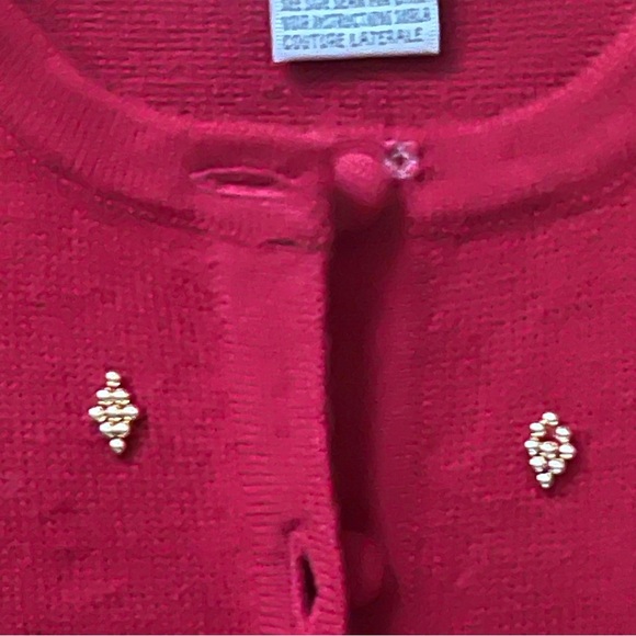 Talbots Wool Cardigan Red Size Medium Excellent Condition - Picture 9 of 10